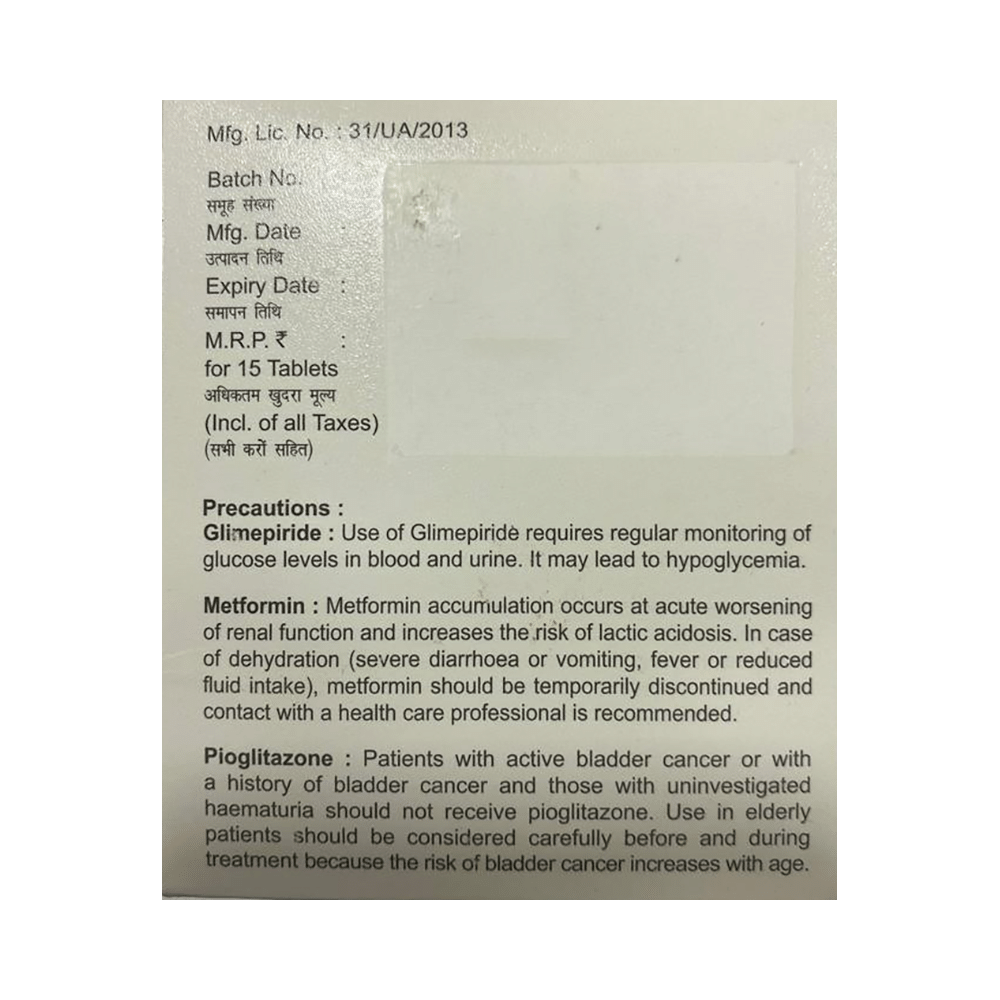 Glimzab MP 1mg/500mg/15mg Tablet SR - Image 2