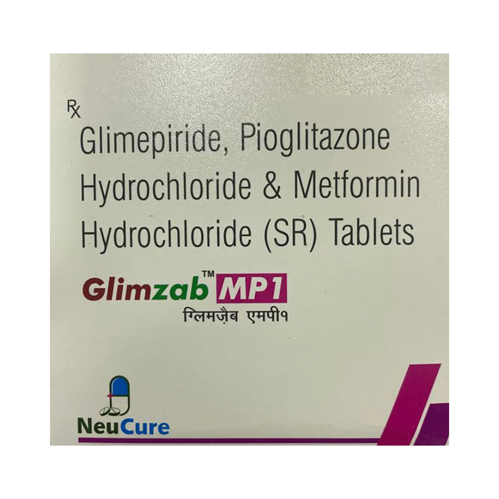 Glimzab MP 1mg/500mg/15mg Tablet SR - Image 1