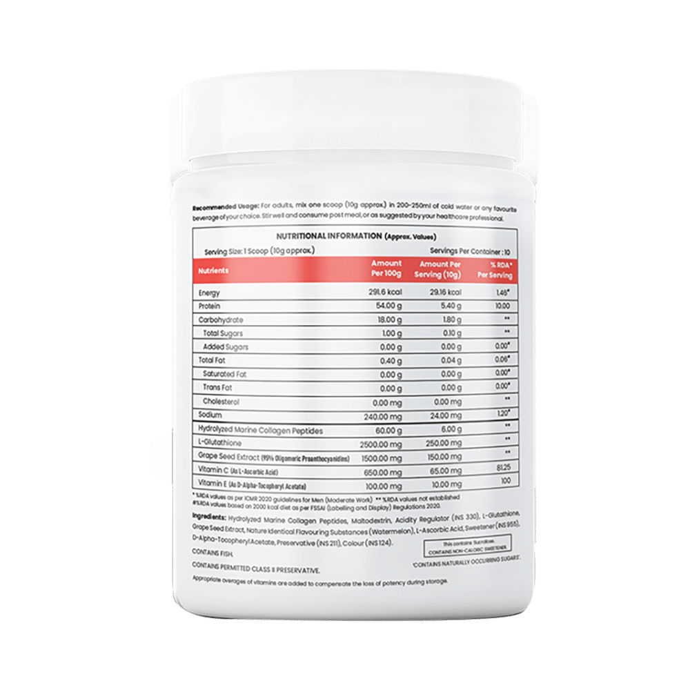 OneLife Hydrolyzed Marine Collagen Powder Watermelon - Image 3