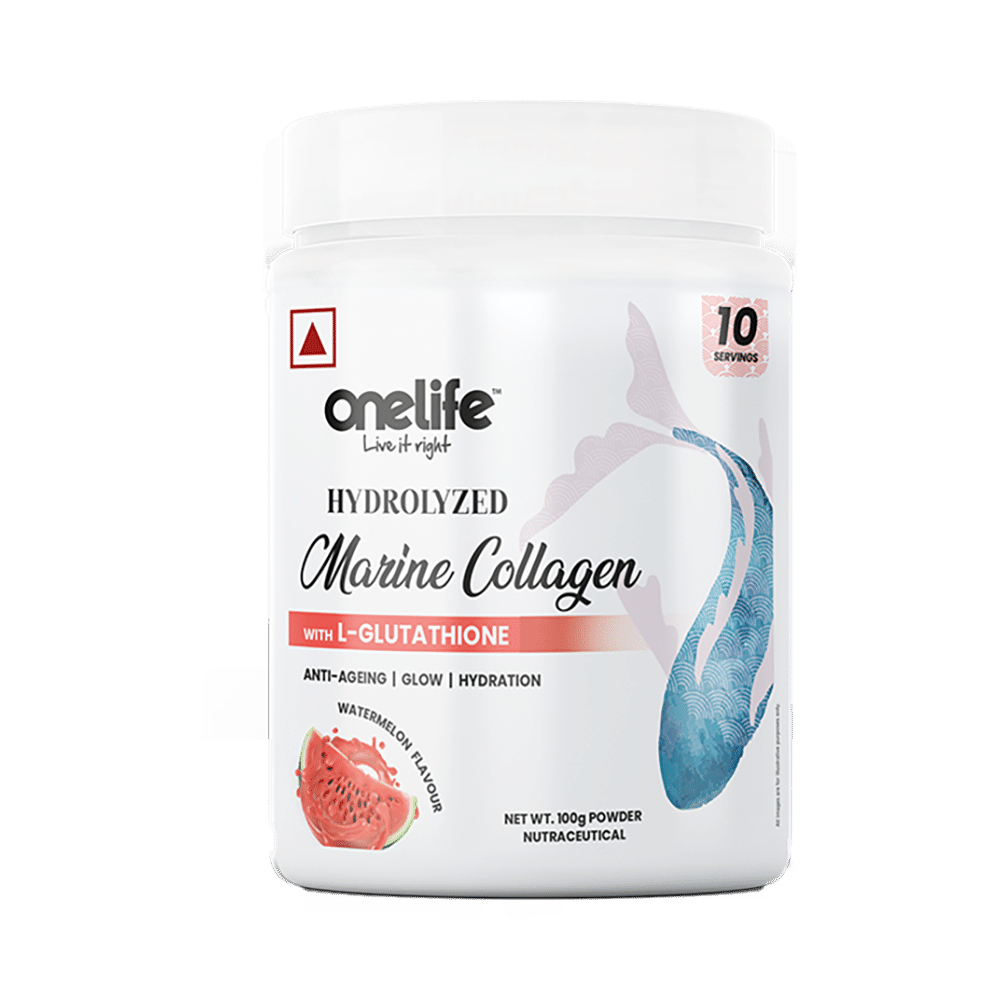 OneLife Hydrolyzed Marine Collagen Powder Watermelon - Image 1