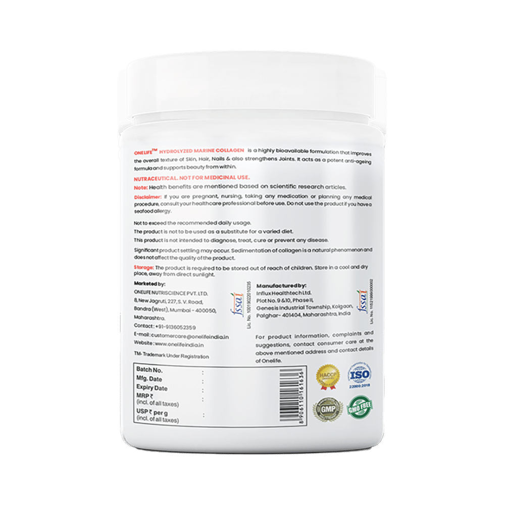 OneLife Hydrolyzed Marine Collagen Powder Watermelon - Image 2