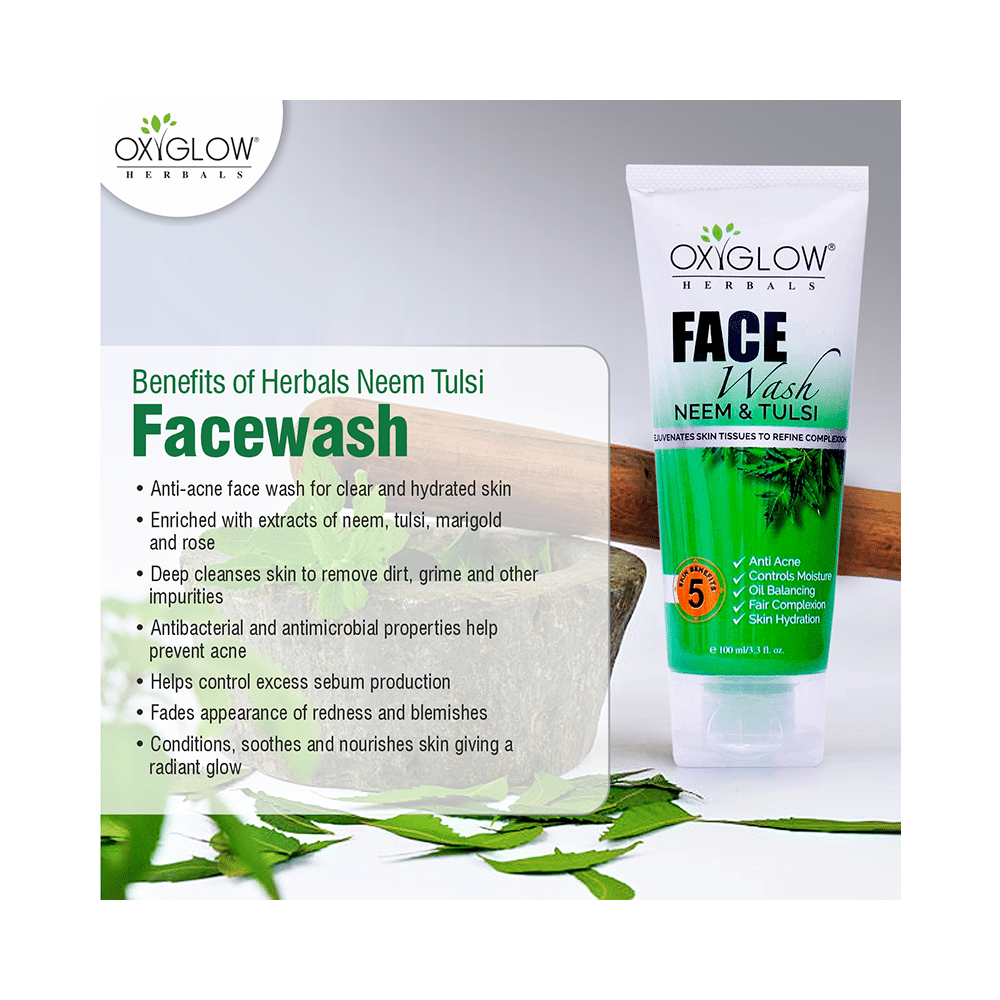 Oxyglow Herbals Face Wash Neem and Tulsi - Image 6