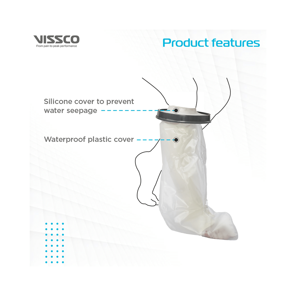 Vissco Core Cast Cover - Leg from Ankle upto Knee Universal Grey - Image 3