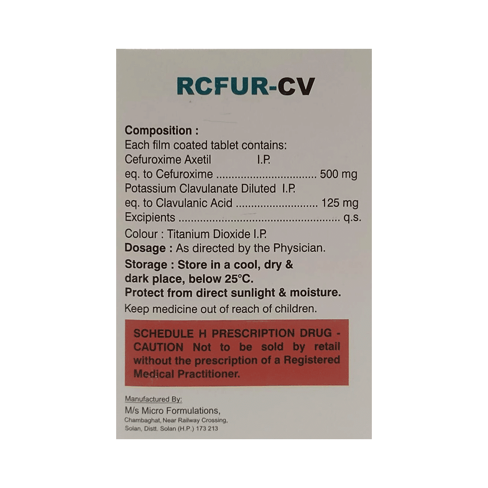 Rcfur Cv 500mg/125mg Tablet - Image 2