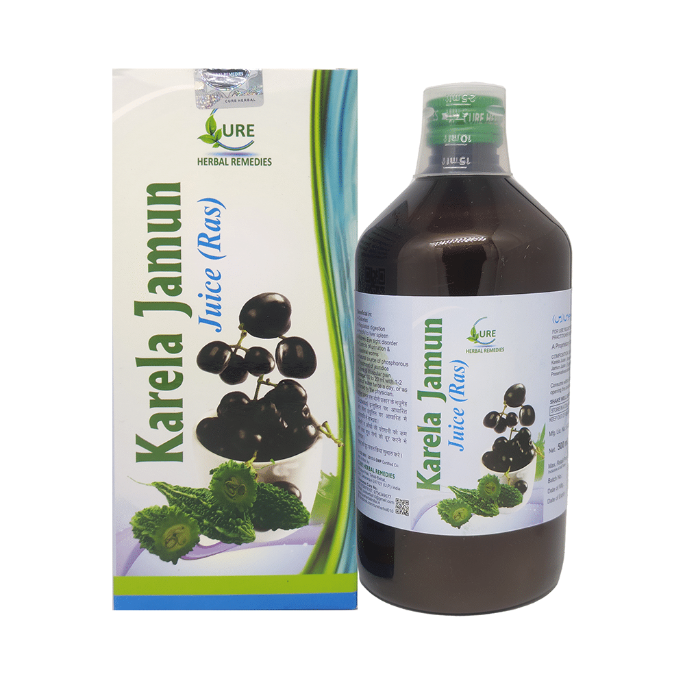 Cure Herbal Remedies Karela Jamun Juice (Ras) - Image 1