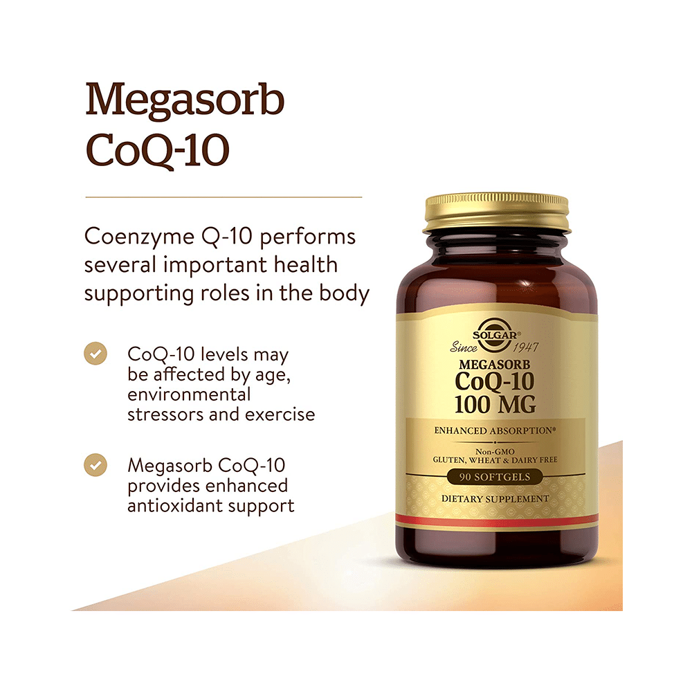 Solgar Megasorb CoQ 10 100mg Softgel Soft Gelatin Capsule - Image 3