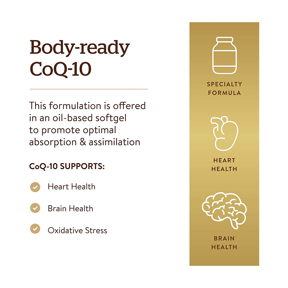 Solgar Megasorb CoQ 10 100mg Softgel Soft Gelatin Capsule - Image 4