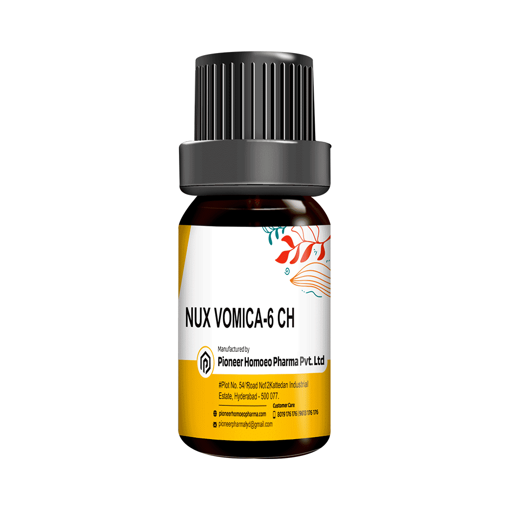 Pioneer Pharma Nux Vomica Globules Pellet Multidose Pills 6 CH