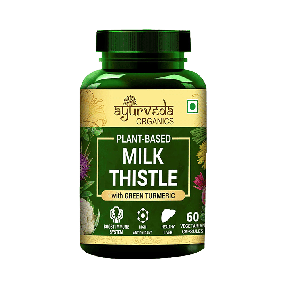 Ayurveda Organics Plant-Based Milk Thistle Vegetarian Capsule - Image 1