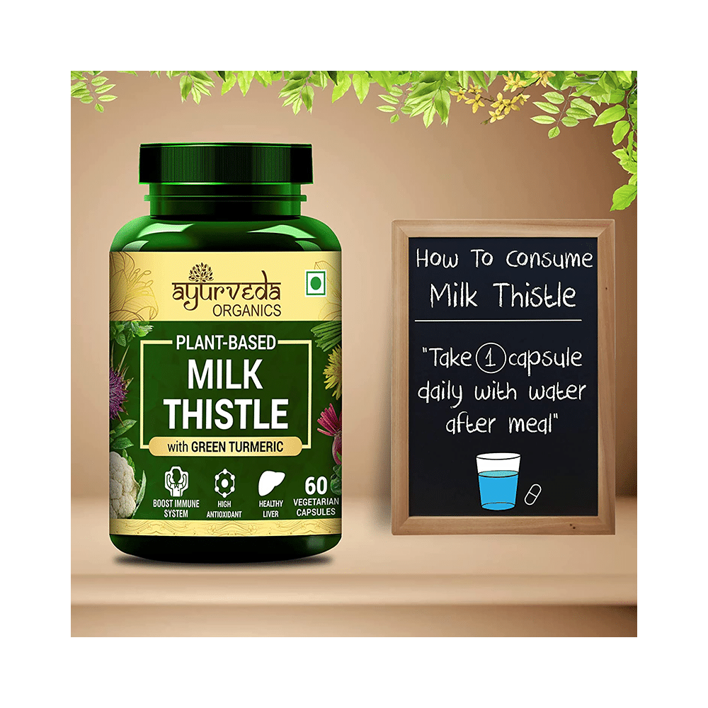 Ayurveda Organics Plant-Based Milk Thistle Vegetarian Capsule - Image 6