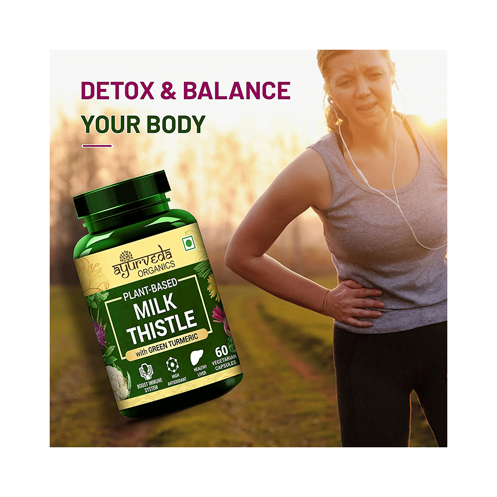 Ayurveda Organics Plant-Based Milk Thistle Vegetarian Capsule - Image 4