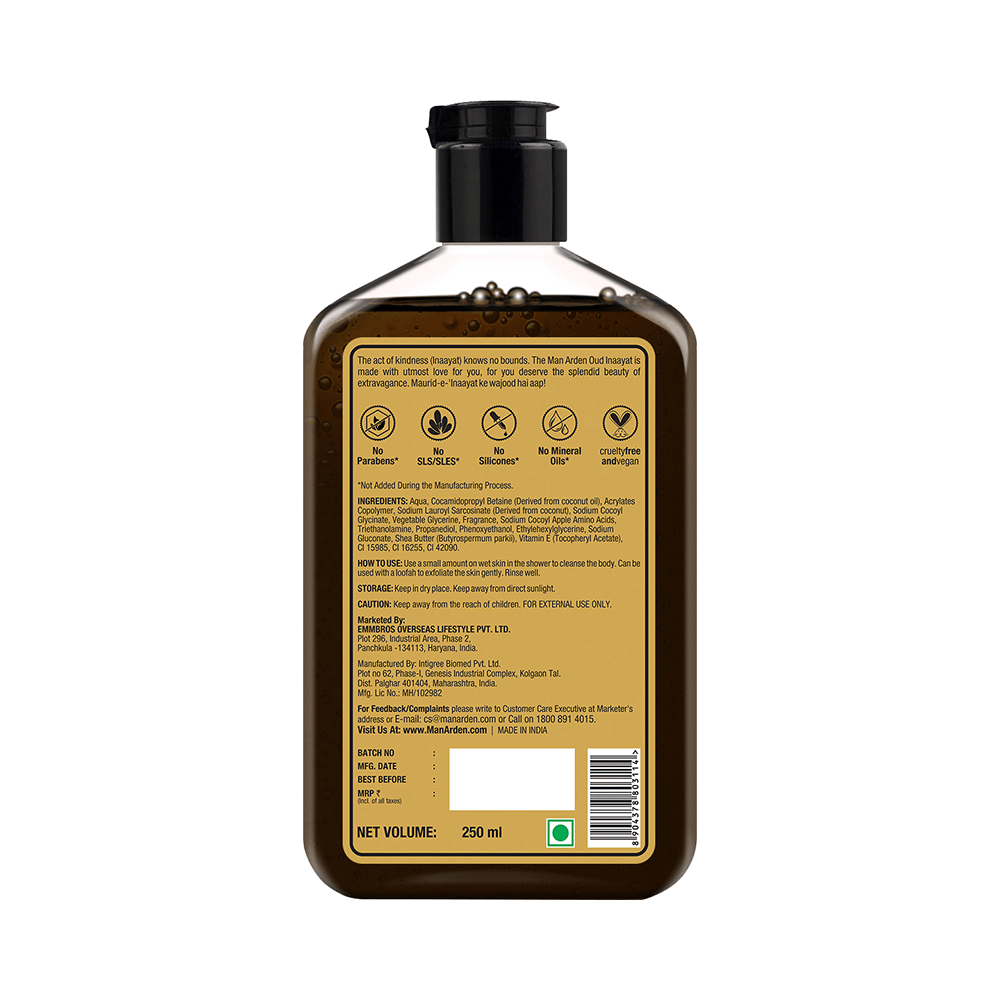 Man Arden Oud Inaayat Luxury Body Wash - Image 2