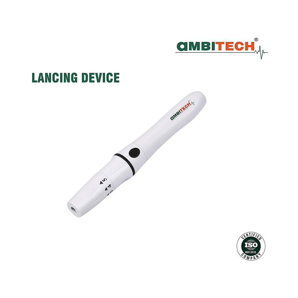Ambitech Combo Pack of Adjustable Lancing Device with Ambitech 100 Round Lancets - Image 3