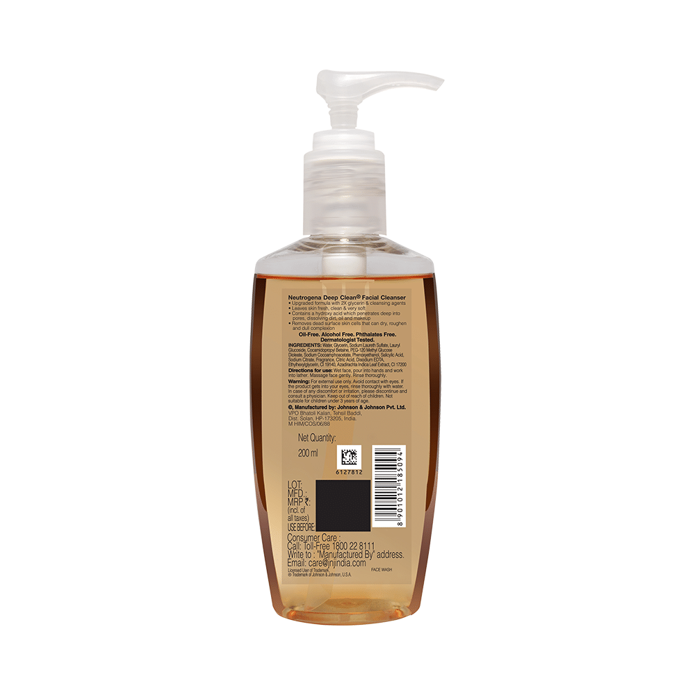 Neutrogena Deep Clean Facial Cleanser with Salicylic Acid | For Acne Prone Skin - Image 2
