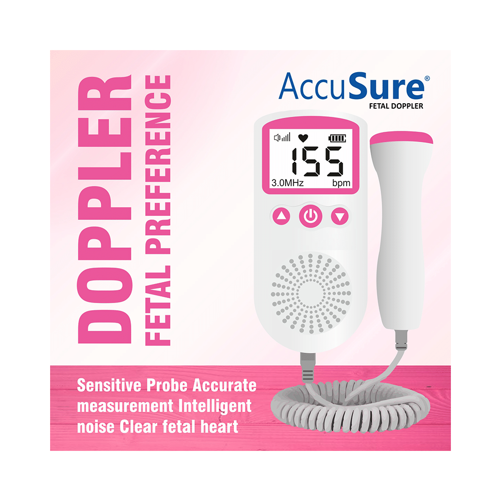 AccuSure Fetal Doppler Pink and White - Image 5