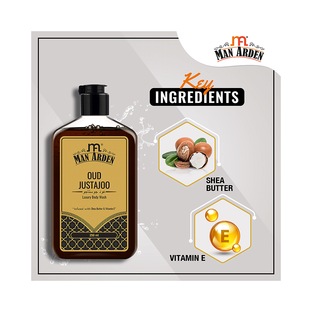 Man Arden Oud Justajoo Luxury Body Wash - Image 4