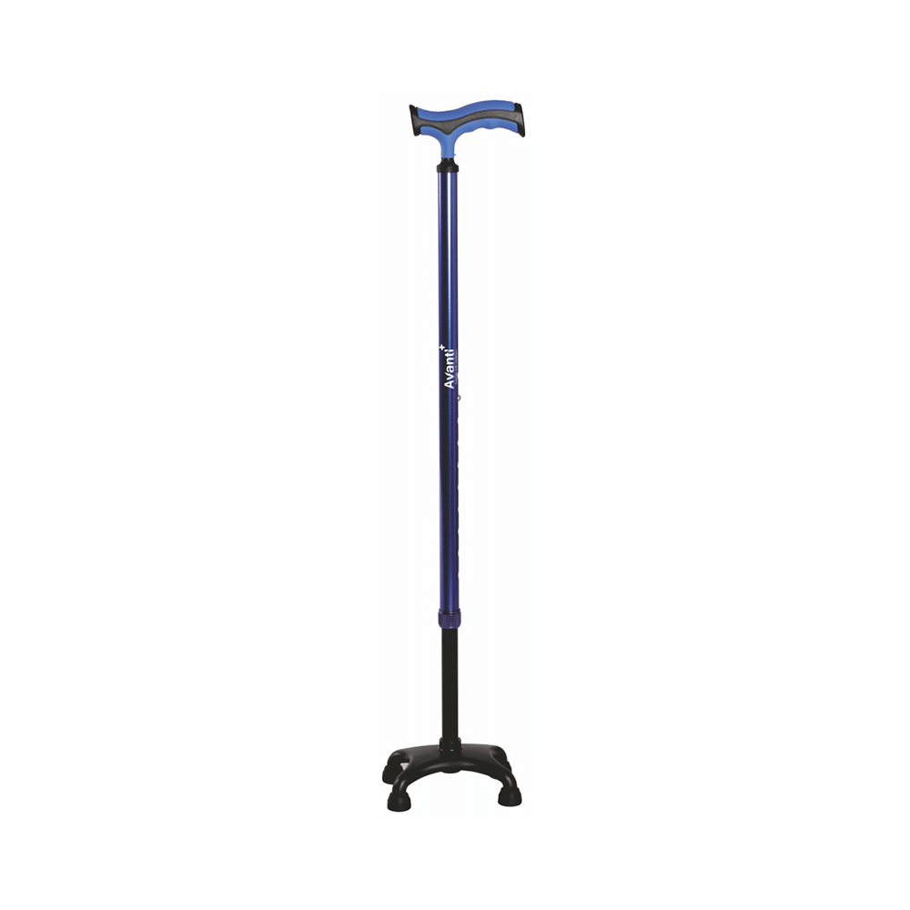 Vissco 2909 Avanti Plus T Shape Aluminum Stick with Quadripod Base Universal - Image 1