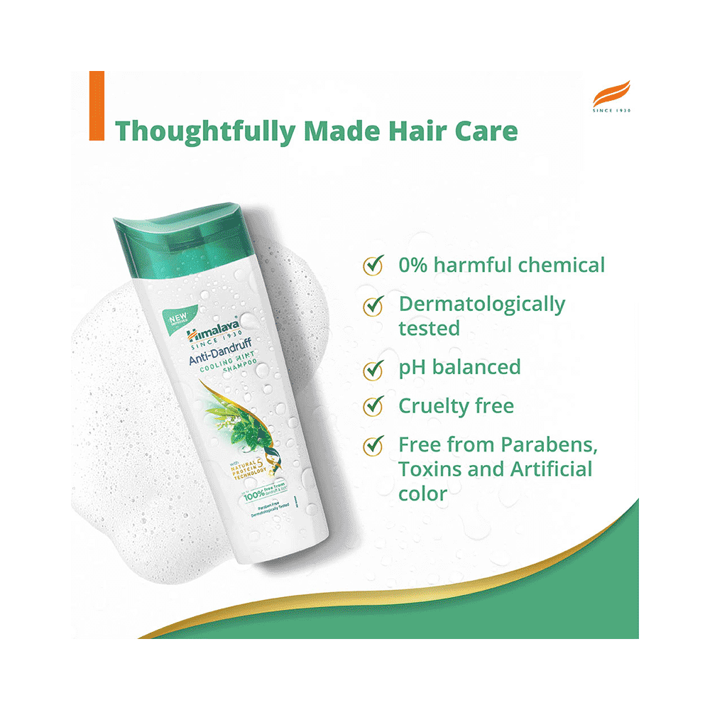 Himalaya Anti-Dandruff with Natural 5 Protein Technology Shampoo Cooling Mint - Image 5