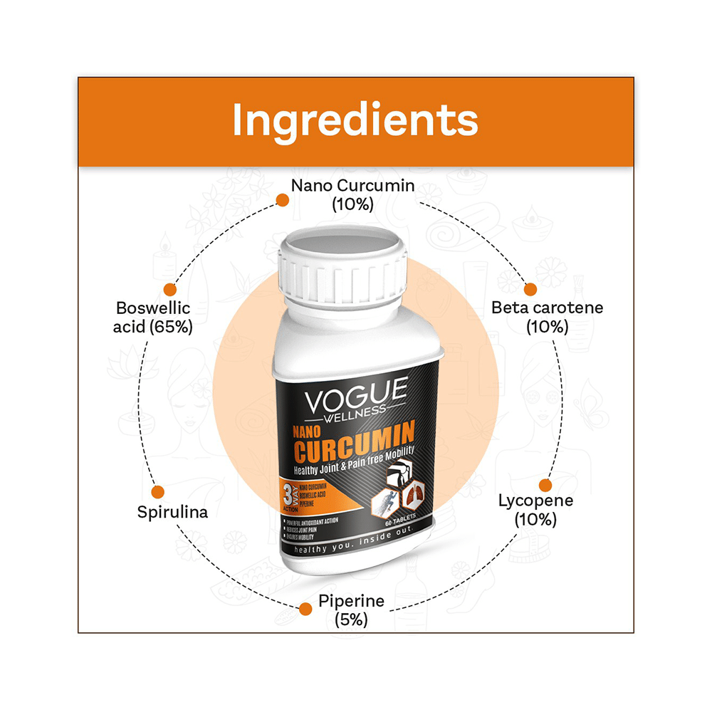 Vogue Wellness Nano Curcumin Tablet (60 Each) - Image 3