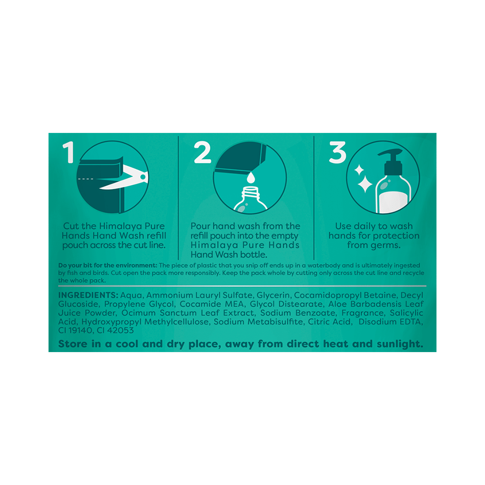 Himalaya Personal Care Tulsi & Aloe Moisturizing Pure Hands Hand Wash Refill Pack - Image 3