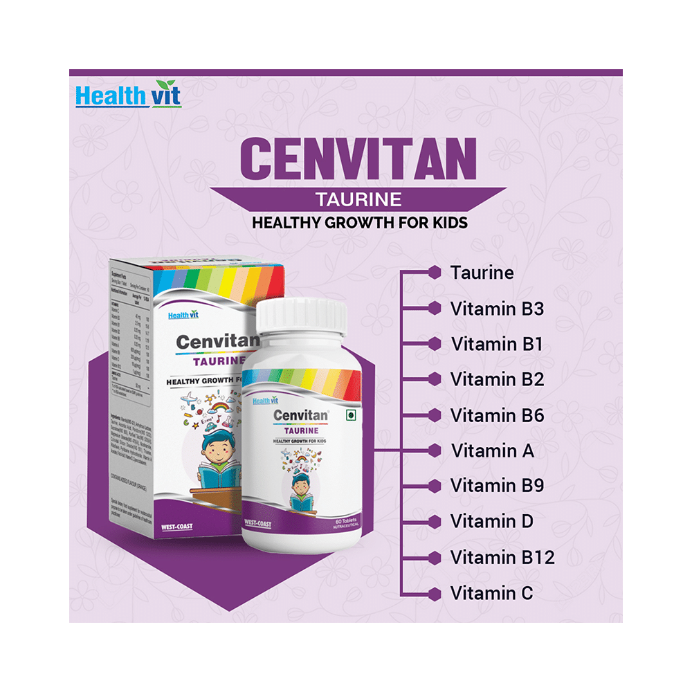 HealthVit Cenvitan Taurine Healthy Growth for Kids Tablet - Image 4