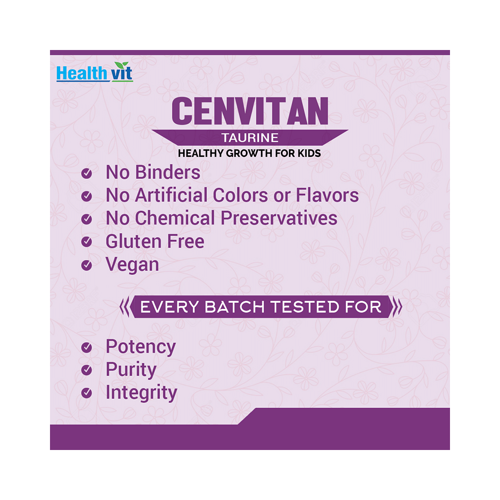 HealthVit Cenvitan Taurine Healthy Growth for Kids Tablet - Image 8