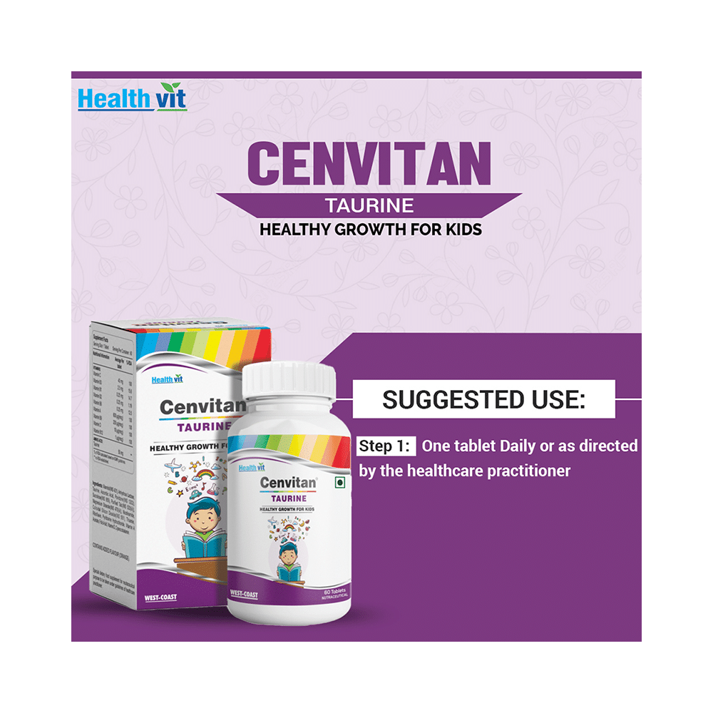 HealthVit Cenvitan Taurine Healthy Growth for Kids Tablet - Image 6