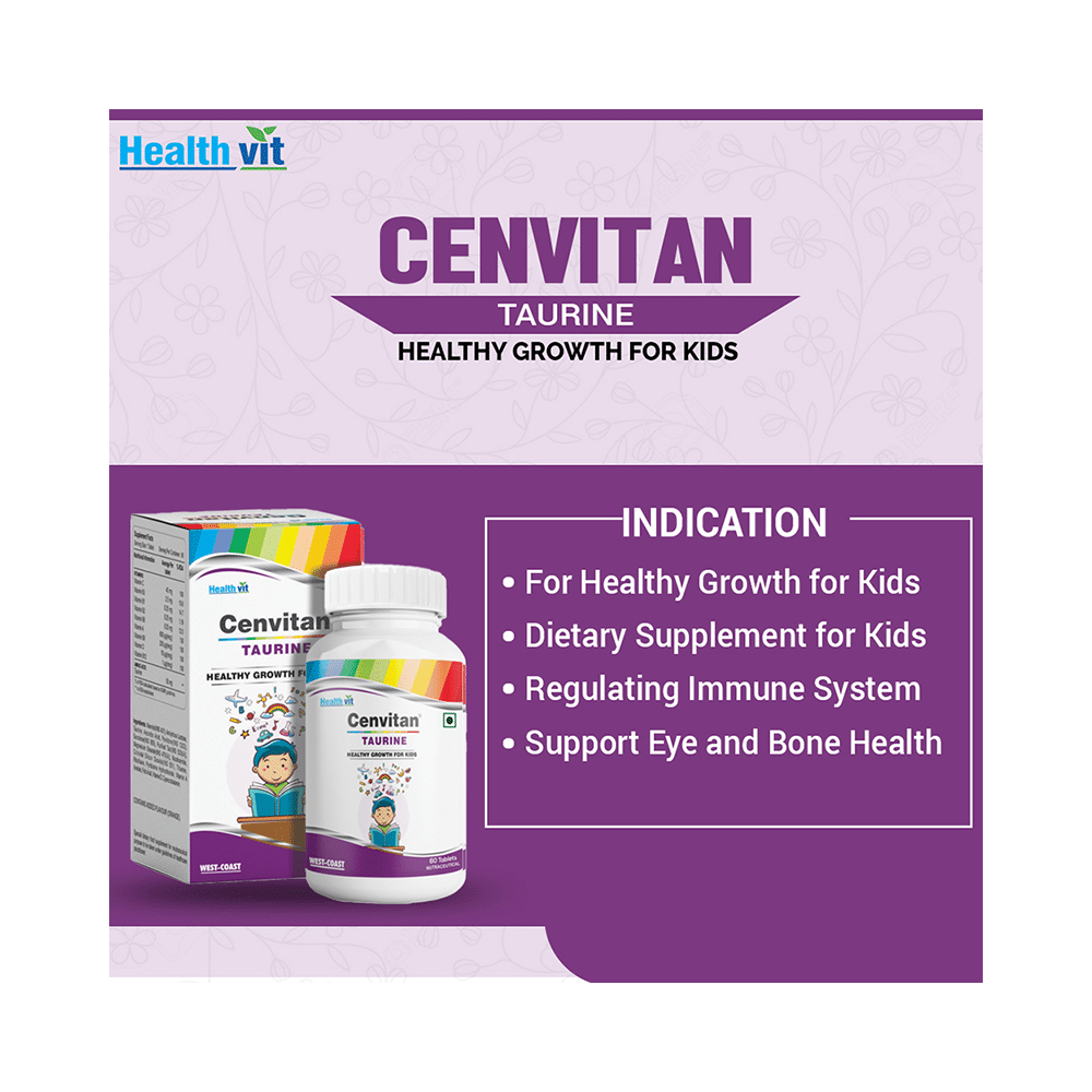 HealthVit Cenvitan Taurine Healthy Growth for Kids Tablet - Image 5