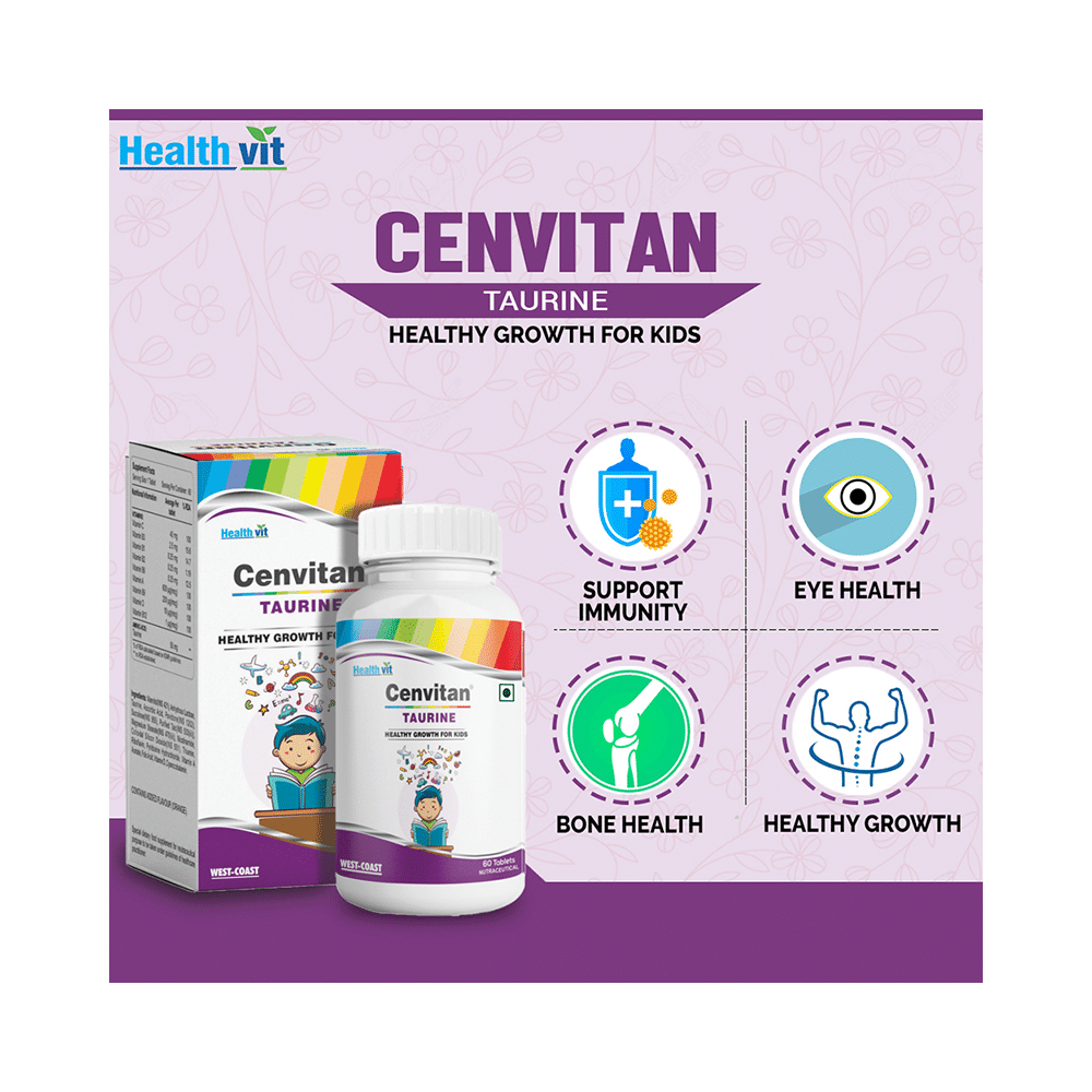 HealthVit Cenvitan Taurine Healthy Growth for Kids Tablet - Image 7