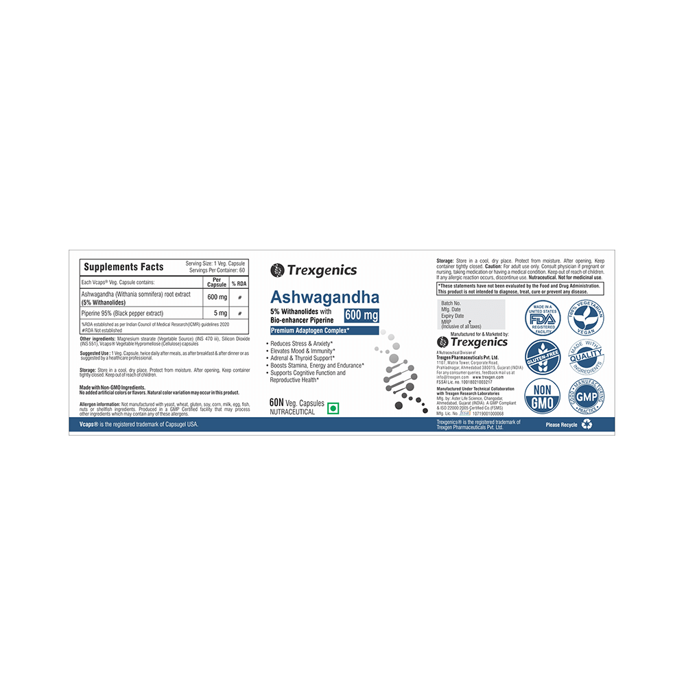 Trexgenics Ashwagandha Veg Capsule - Image 2
