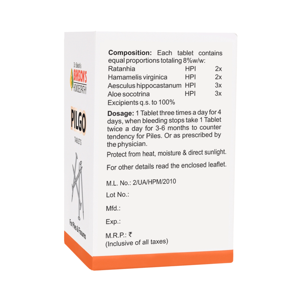 Bakson's Homeopathy Pilgo Tablet - Image 2