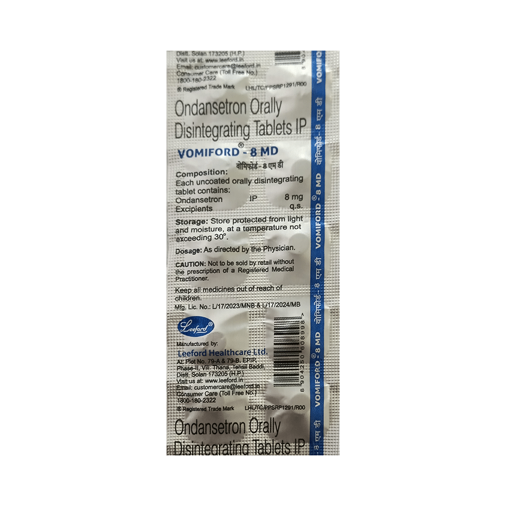 Vomiford 8 MD Tablet - Image 1