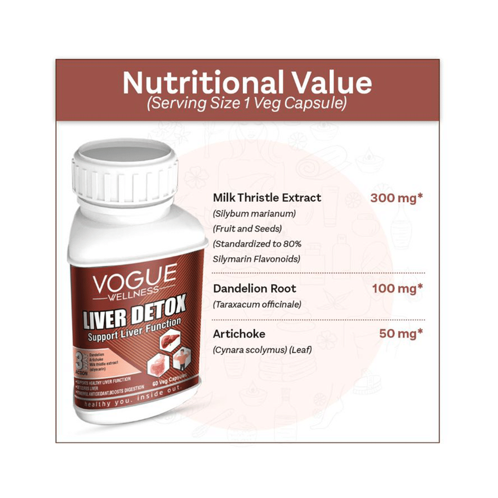 Vogue Wellness Liver Detox Veg. Capsule (60 Each) - Image 4