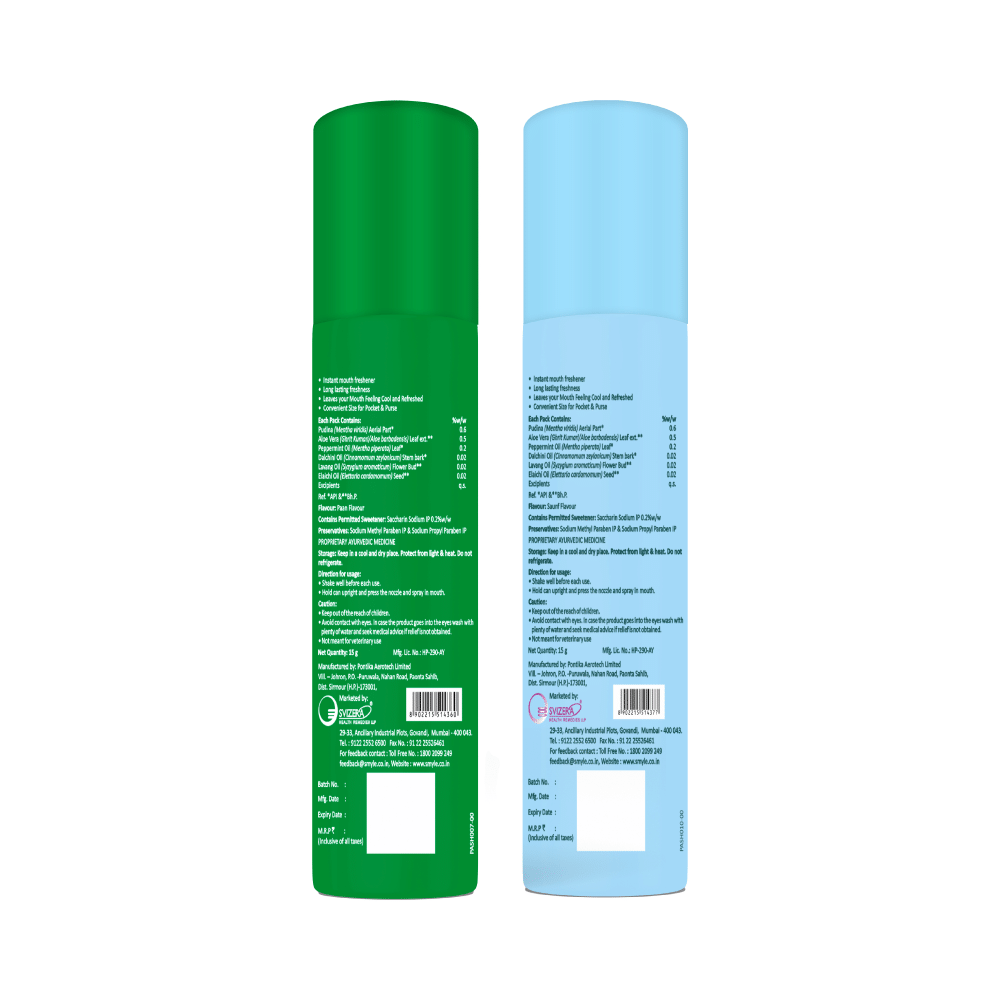 Smyle Combo Pack of Sviz Minto Fresh Mouth Freshener Sanuf & Paan (15gm Each) - Image 2