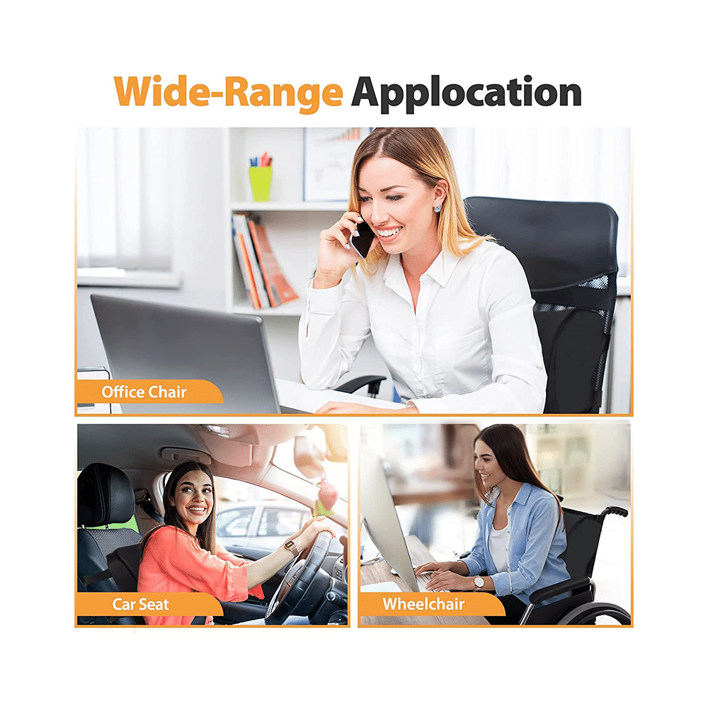 4V1 BKR16 Orthopedic Lumbar Support Pillow Standard Black - Image 5