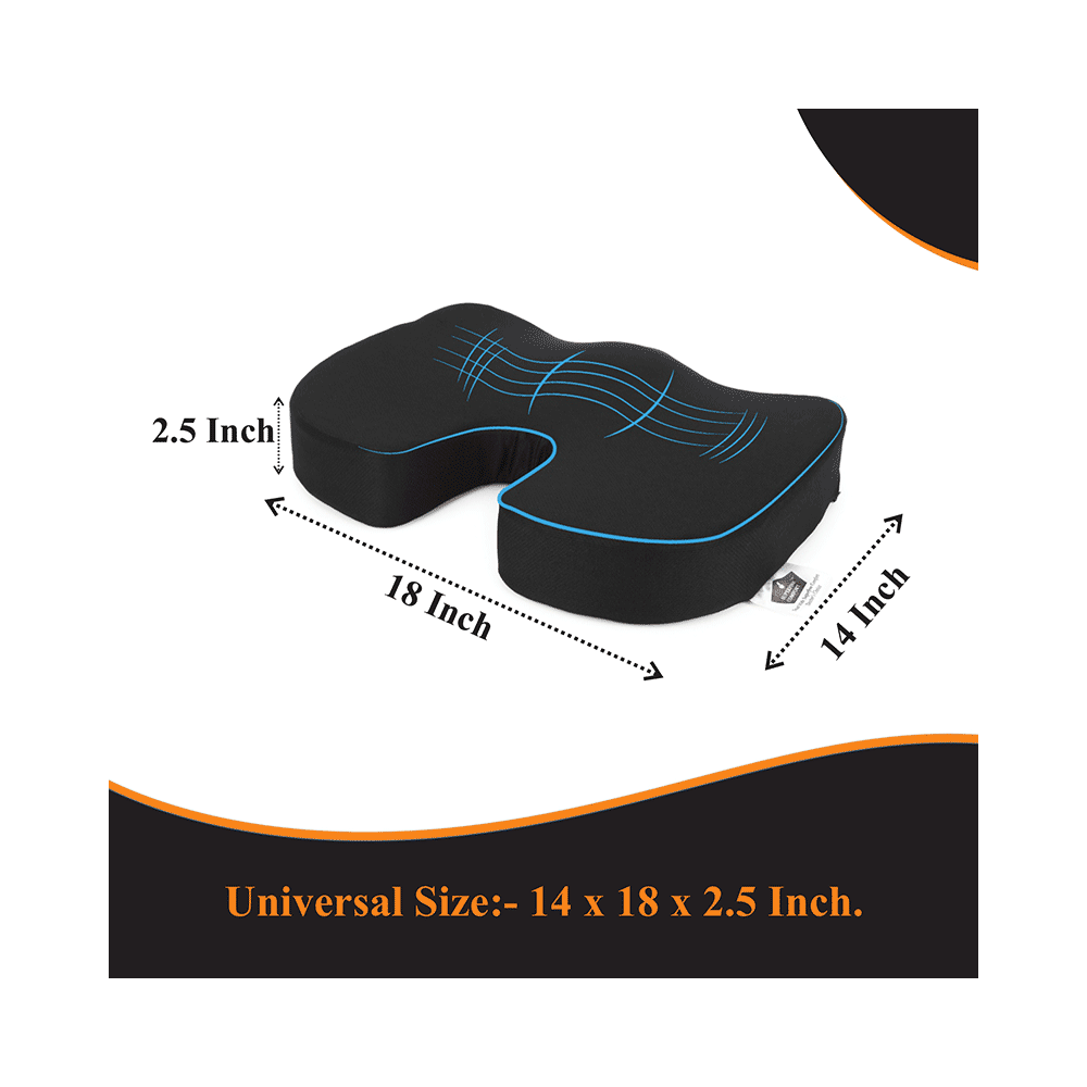 Superfine Comfort Combo of Orthopaedic Memory Foam L-4 Lumbar Back & Memory Foam Butterfly Coccyx Seat Cushion for Back, Sciatica, Tailbone Pain - Image 5