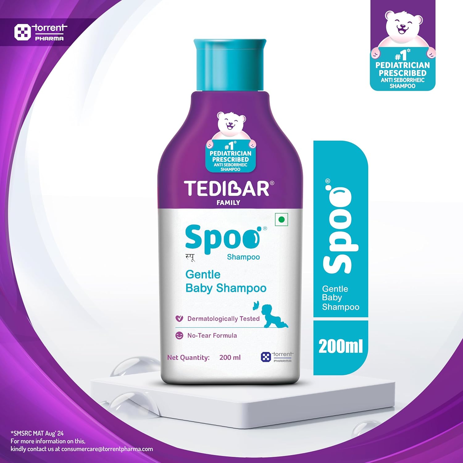 Tedibar Spoo gentle baby shampoo 200ml No Tears - Image 2
