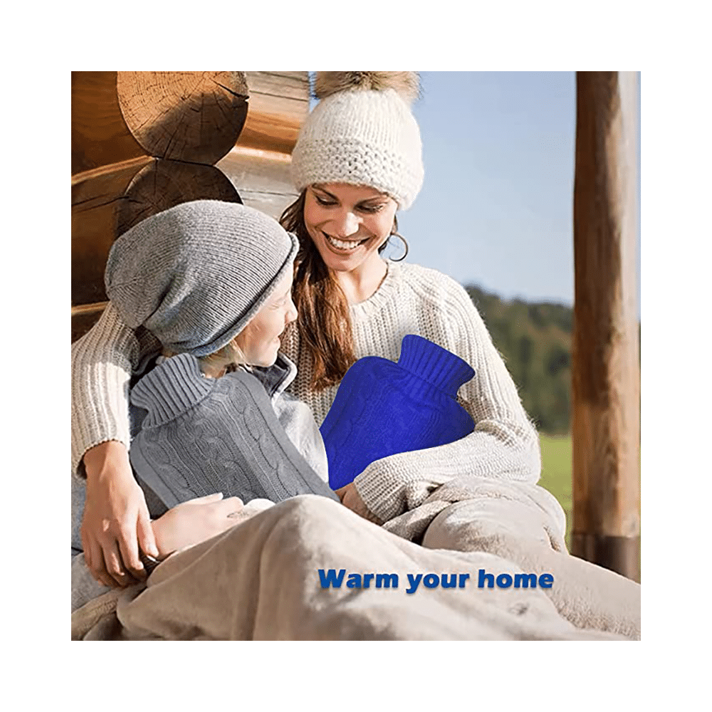 OPQ Gold Metal Cap Hot Water Bag with Cover - Image 3