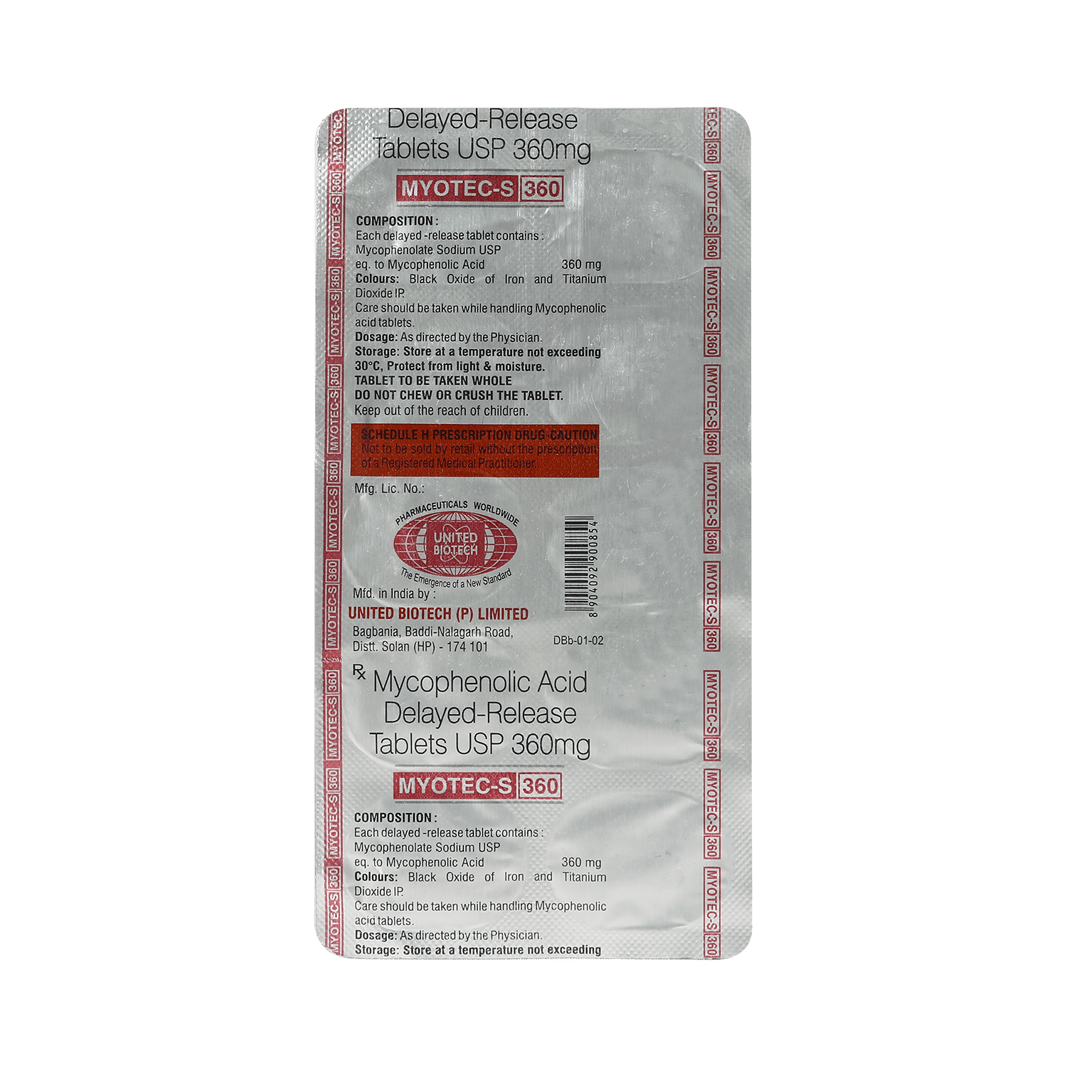Myotec S 360mg Tablet - Image 3