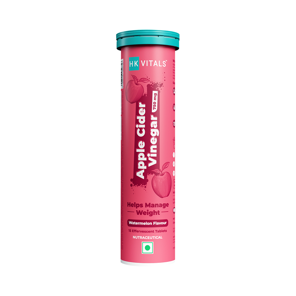 HK Vitals Apple Cider Vinegar 750mg Effervescent Tablet Watermelon - Image 1