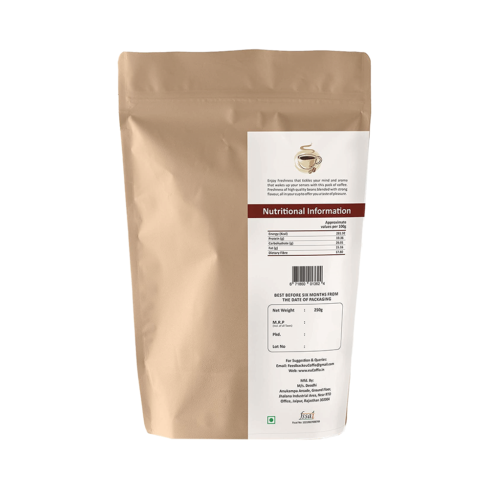 Eucoffia 100% Arabica Roasted Coffee Powder Medium Dark Roast Home Espresso - Image 2