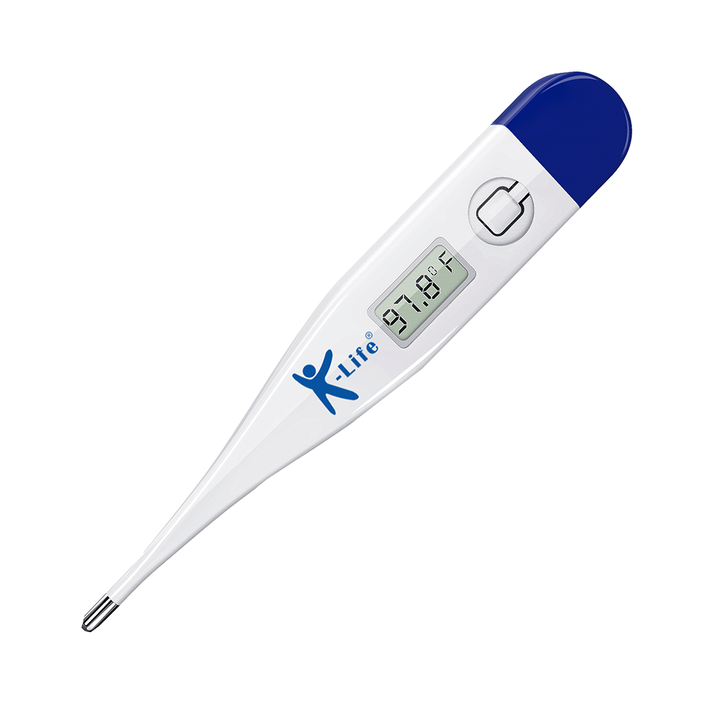 K-Life KLT 100 Digital Thermometer with Storage Case White - Image 1