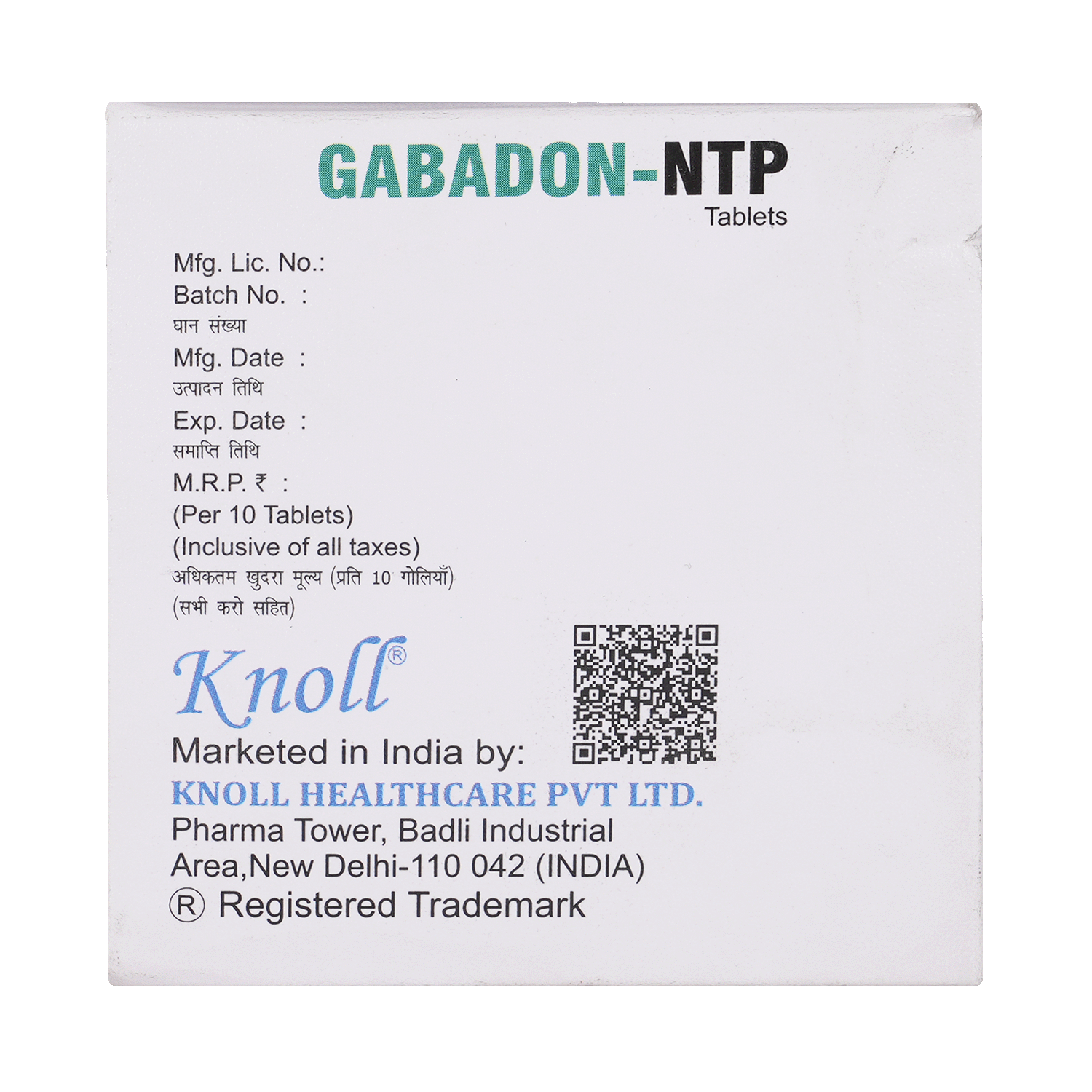 Gabadon-NTP 400mg/10mg Tablet - Image 4