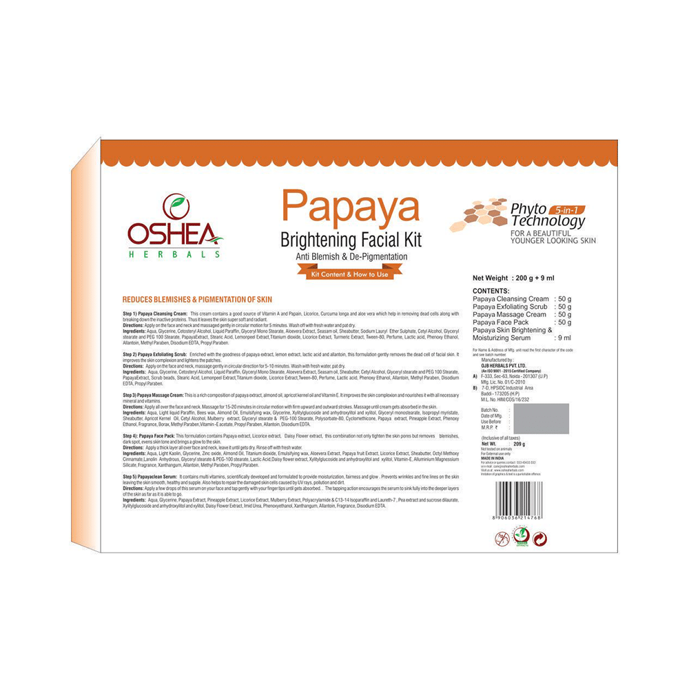 Oshea Herbals Papaya Facial Kit - Image 2