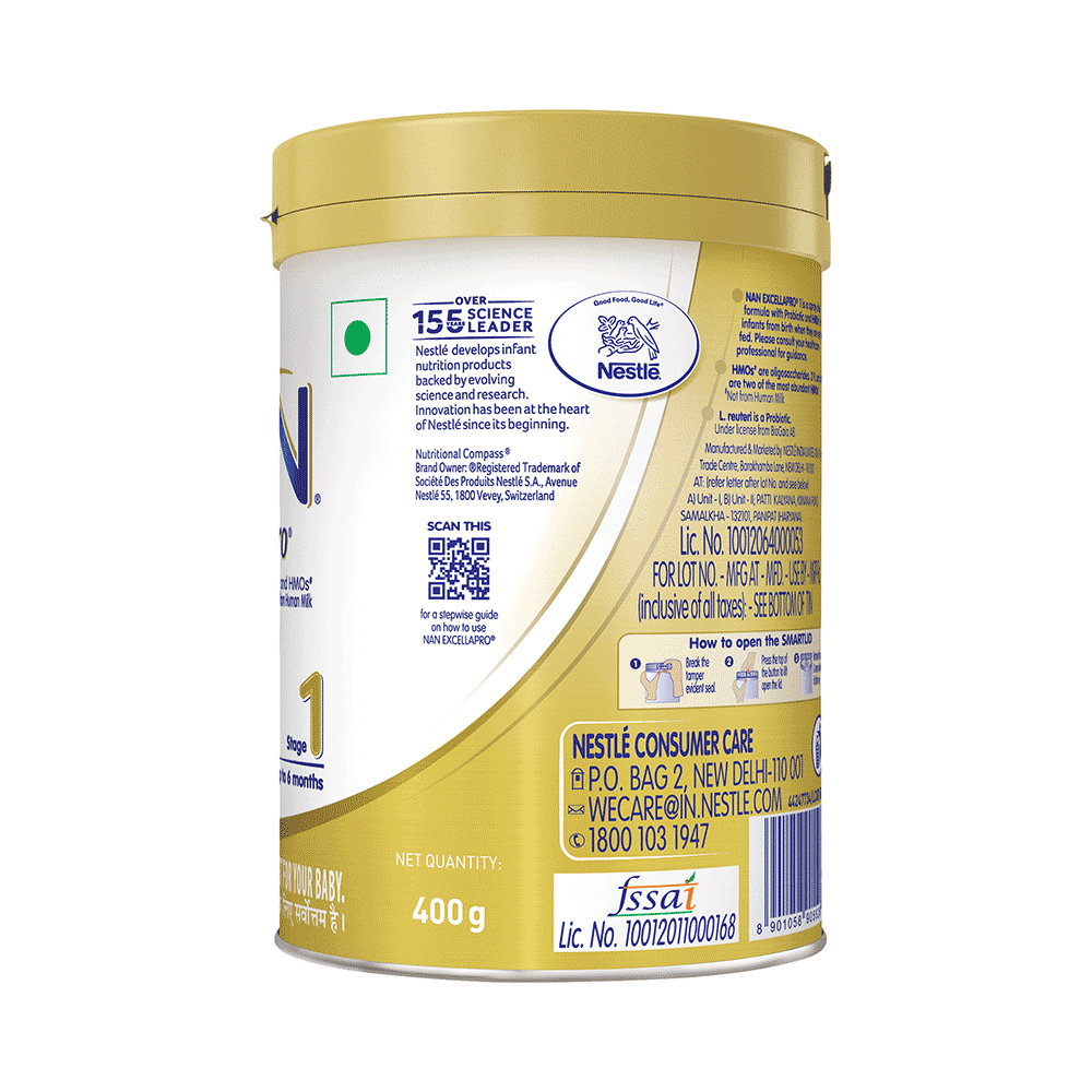 Nestle Nan Excella Pro 1 Infant Formula | With Probiotics, DHA, ARA & HMOs | Powder - Image 3