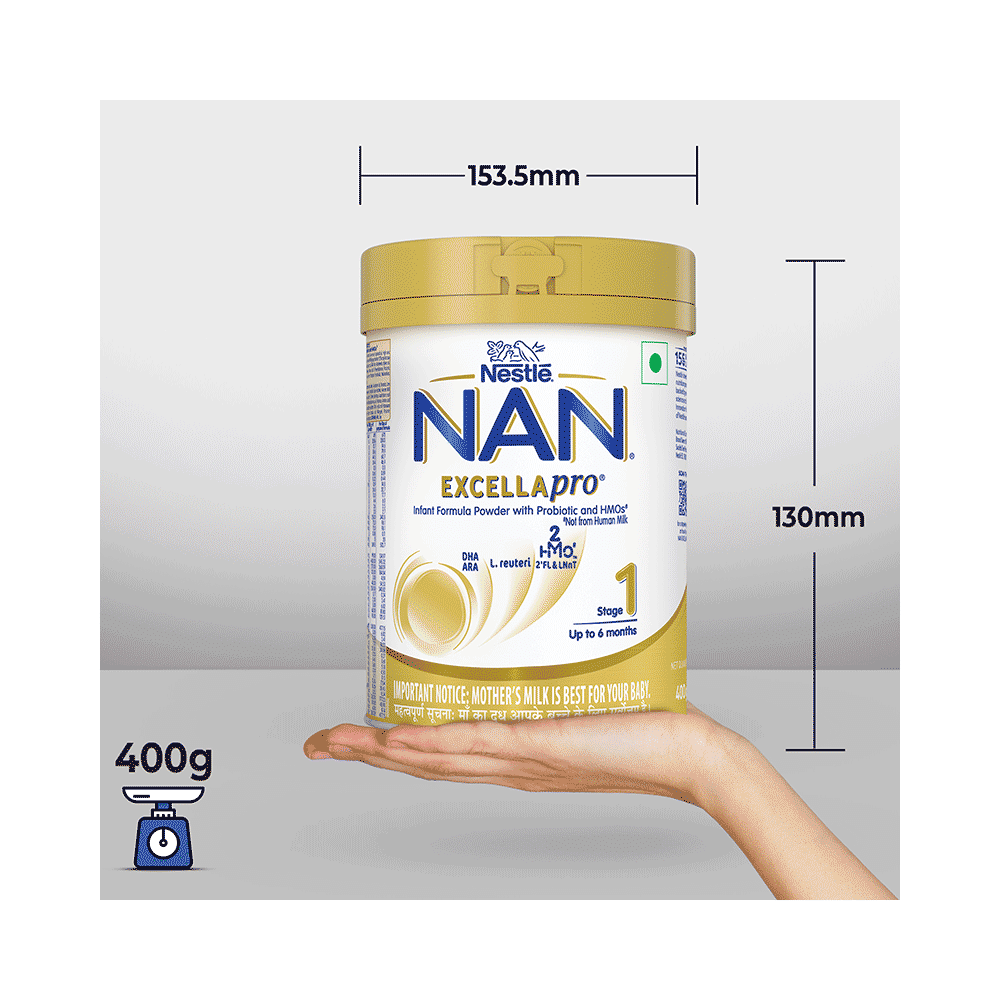 Nestle Nan Excella Pro 1 Infant Formula | With Probiotics, DHA, ARA & HMOs | Powder - Image 9
