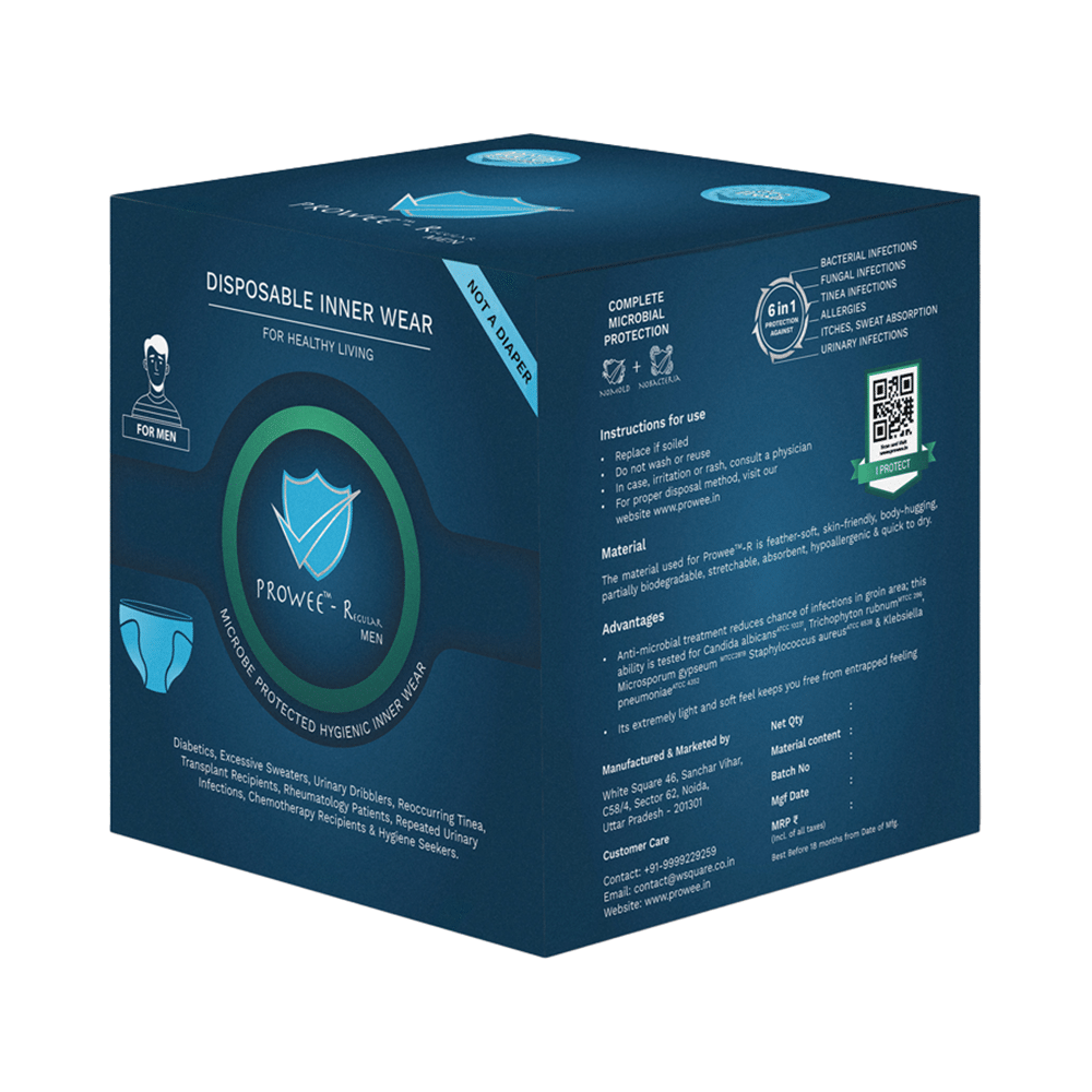 Prowee-Regular Men Microbe Protected Hygenic Disposable Inner Wear XL - Image 2
