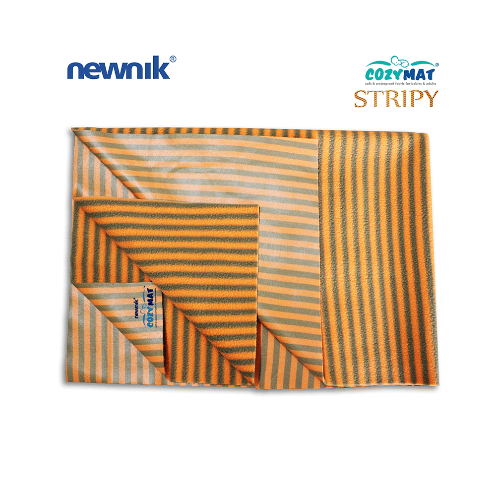Newnik Cozymat Stripy Soft (Narrow Stripes) (Size: 140cm X 200cm) Extra Large Butterscotch