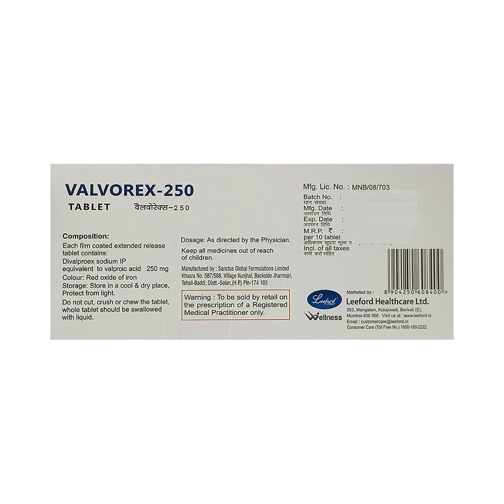 Valvorex 250 Tablet ER - Image 2