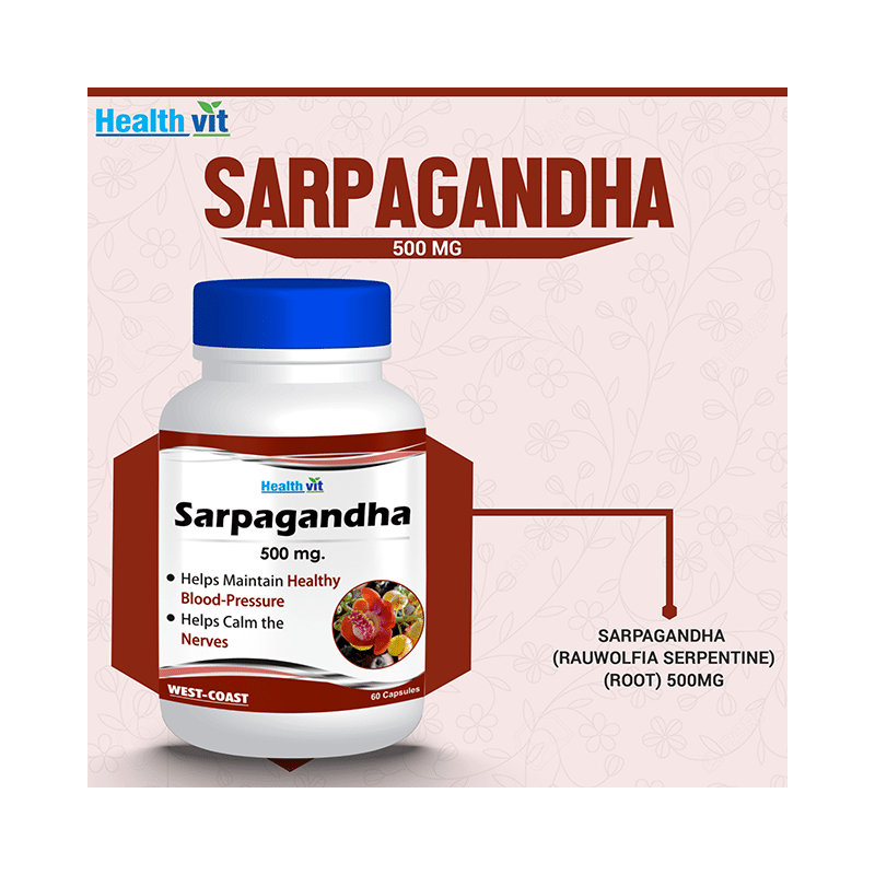HealthVit Sarpagandha 500mg Capsule - Image 2